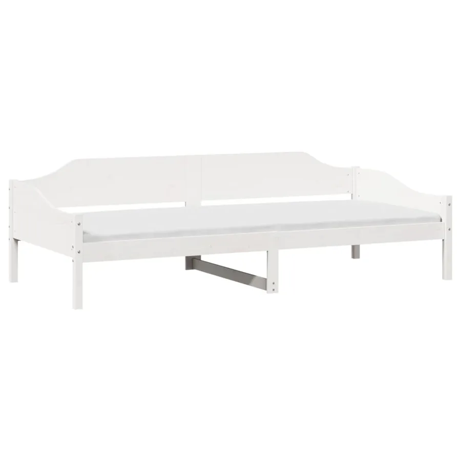 Cadre de lit sans matelas blanc 90x190 cm bois de pin massif - 3