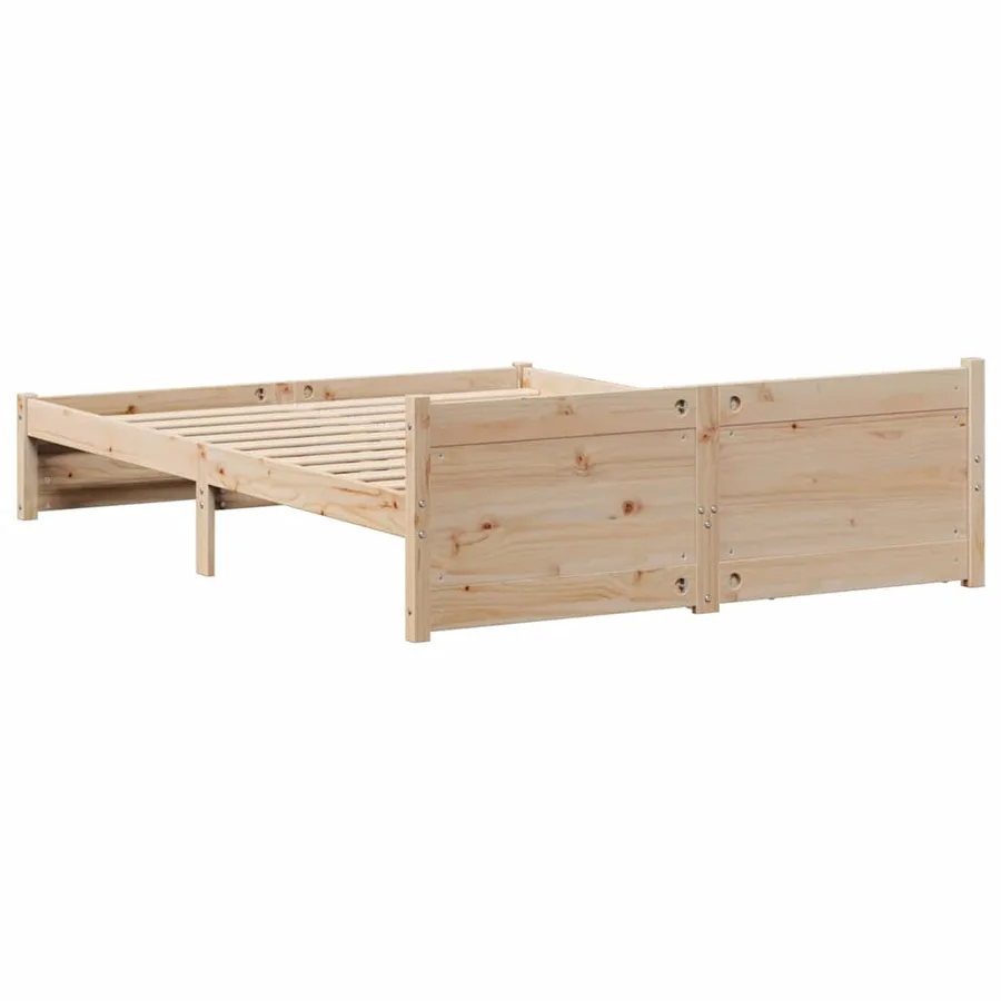 Cadre de lit sans matelas 140x200 cm bois massif de pin - 8