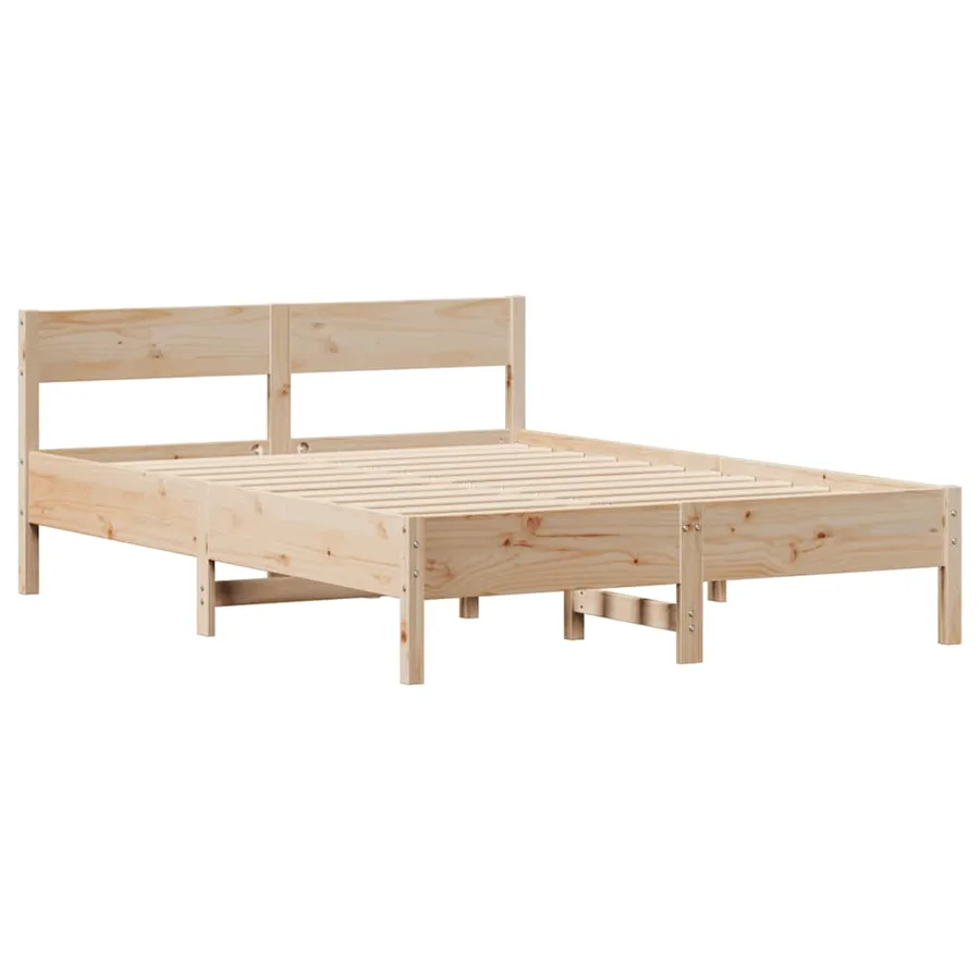 Cadre de lit sans matelas 120x200 cm bois de pin massif - 5