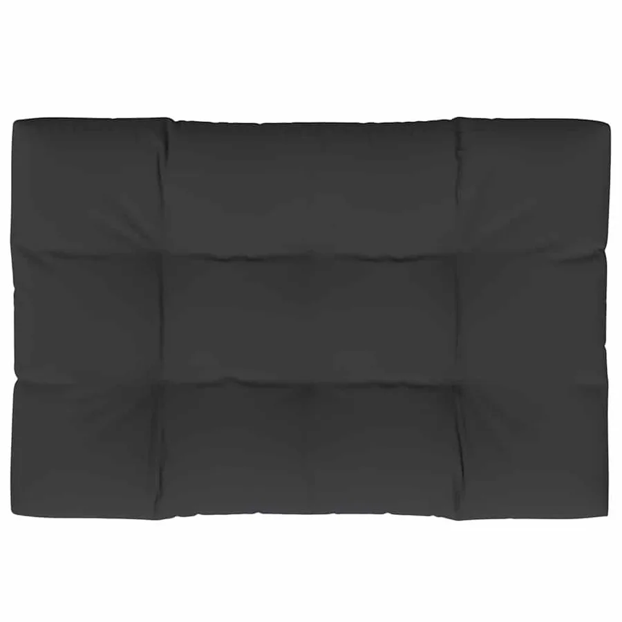 Coussin de palette noir 120x80x12 cm tissu - 6