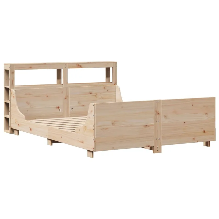 Cadre de lit sans matelas 140x190 cm bois de pin massif - 3
