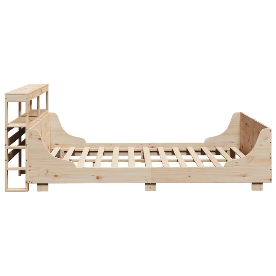Cadre de lit sans matelas 140x190 cm bois de pin massif - 7