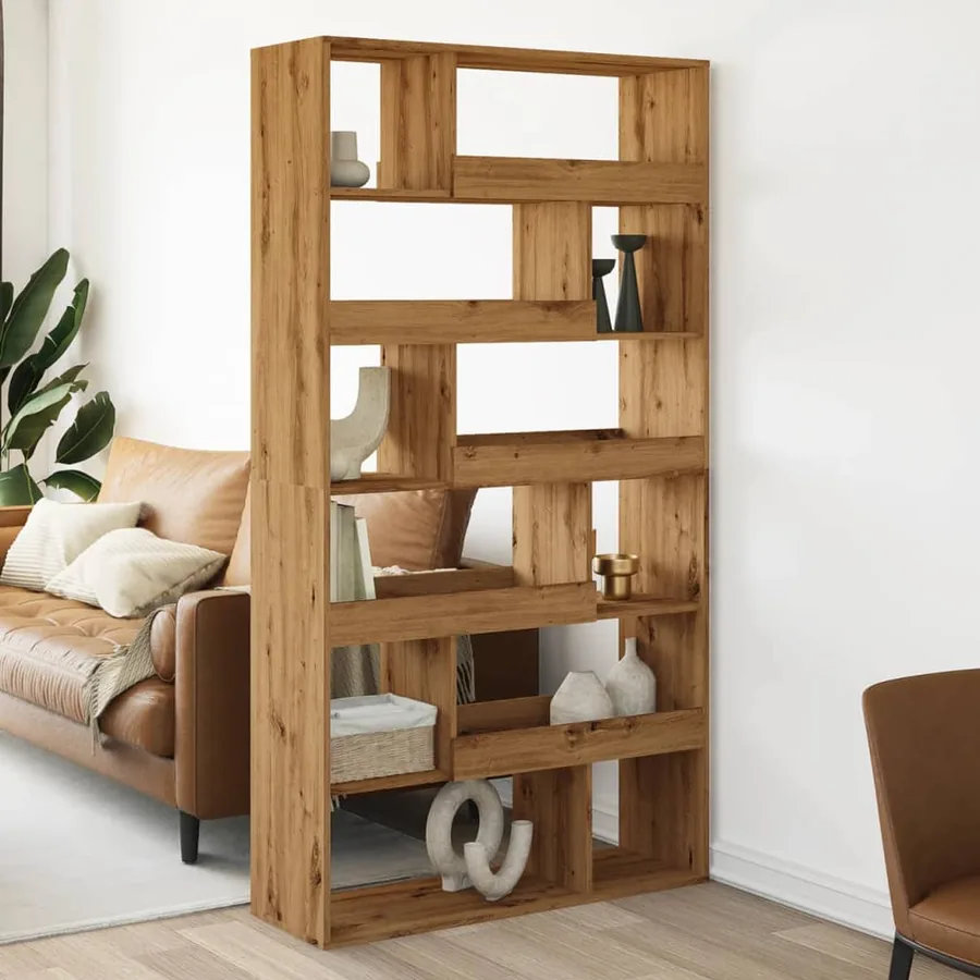 Cloison de séparation chêne artisanal bois d'ingénierie