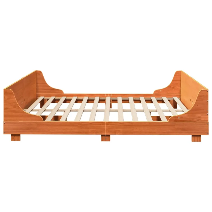 Cadre de lit sans matelas cire marron 180x200cm bois pin massif - 5