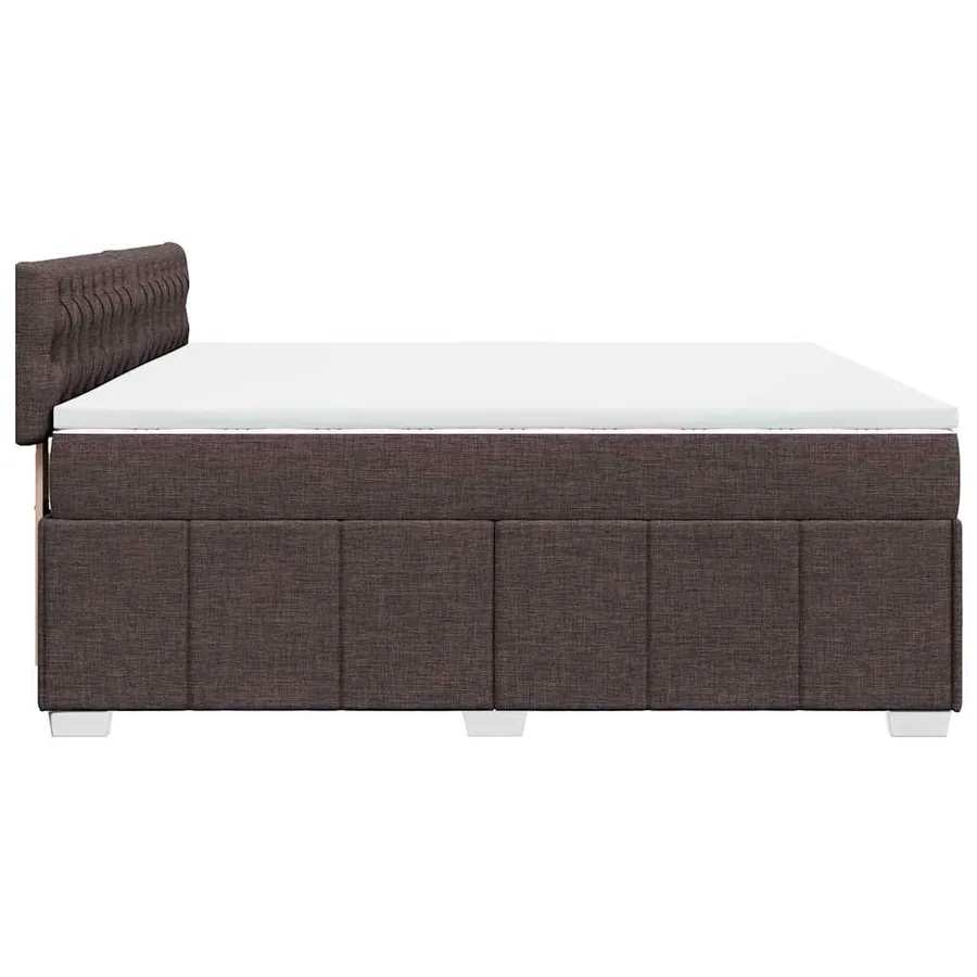 Sommier à lattes de lit avec matelas Marron foncé 200x200 cm - 7