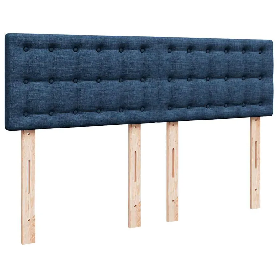Sommier à lattes de lit avec matelas Bleu 140x190 cm Tissu - 12