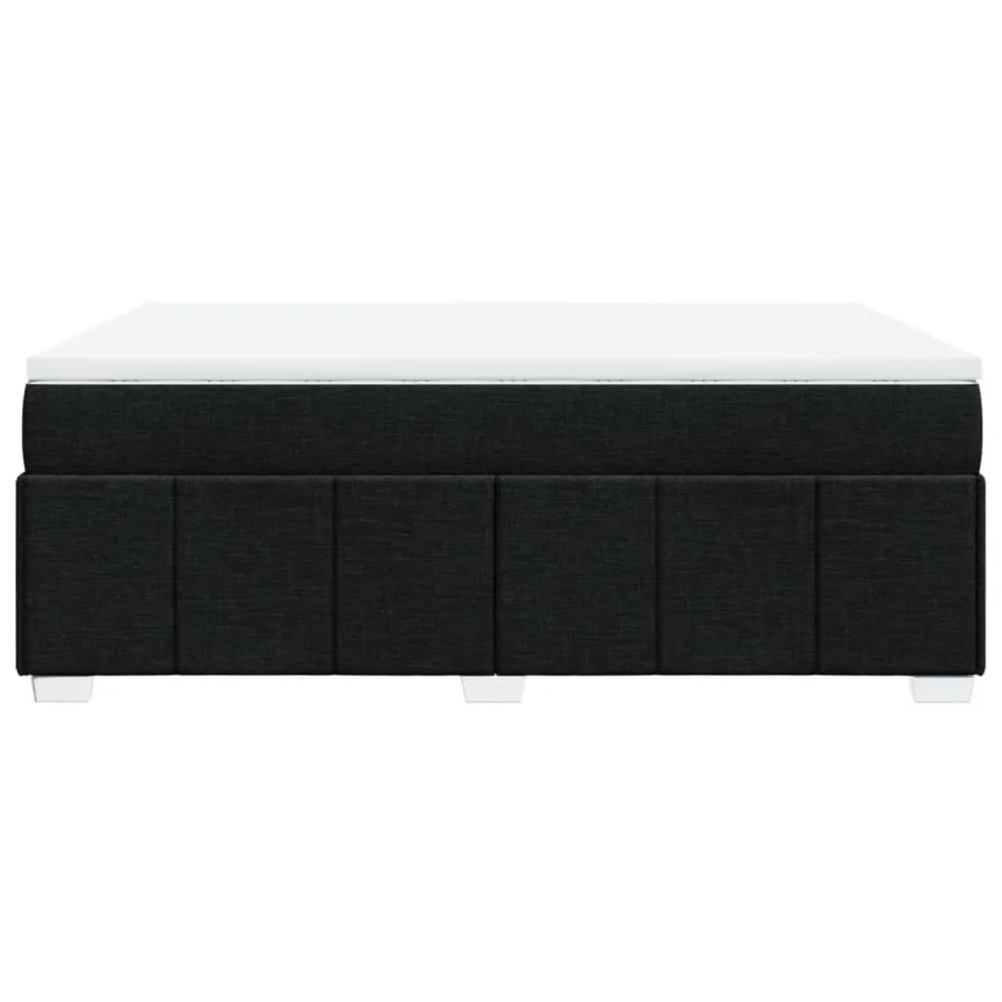 Sommier à lattes de lit avec matelas Noir 140x190 cm Tissu - 8
