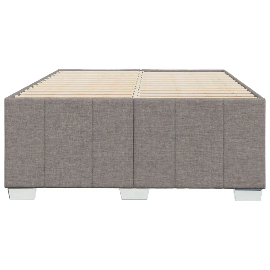 Cadre de lit sans matelas taupe 120x200 cm tissu - 4