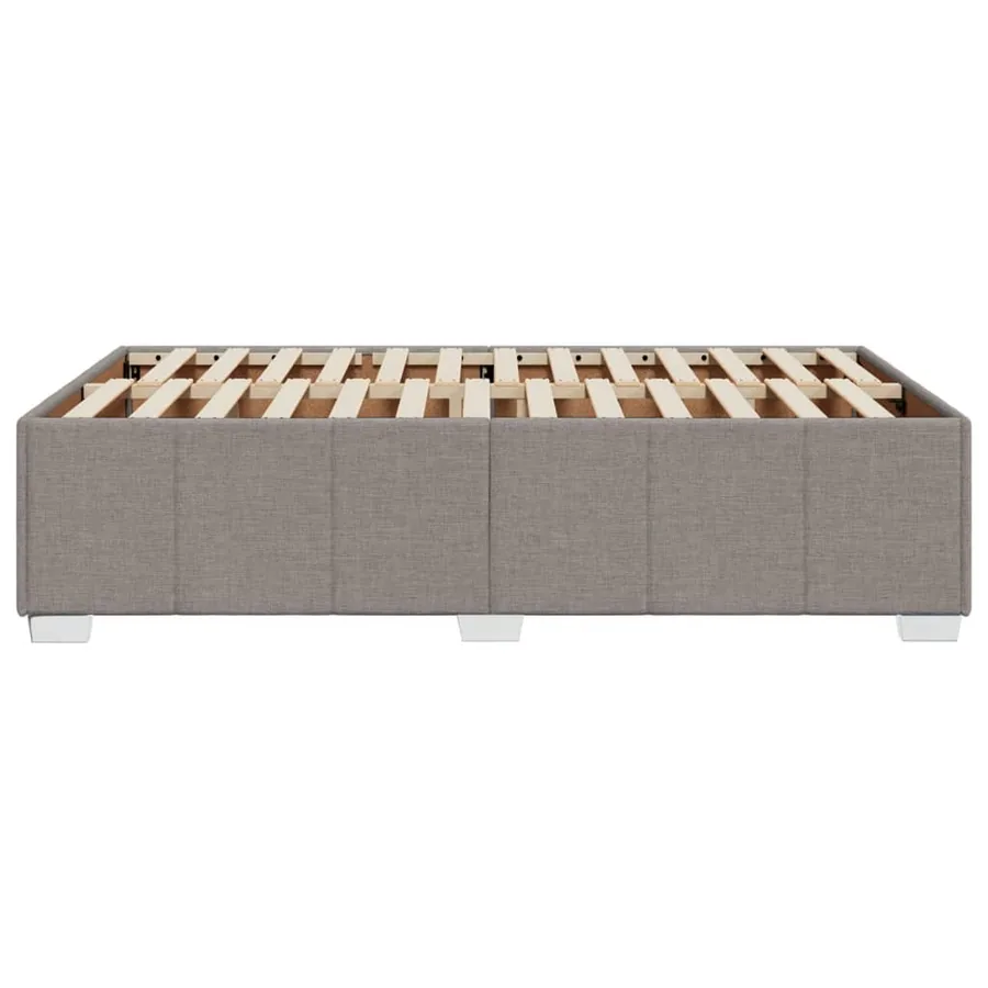 Cadre de lit sans matelas taupe 120x200 cm tissu - 5