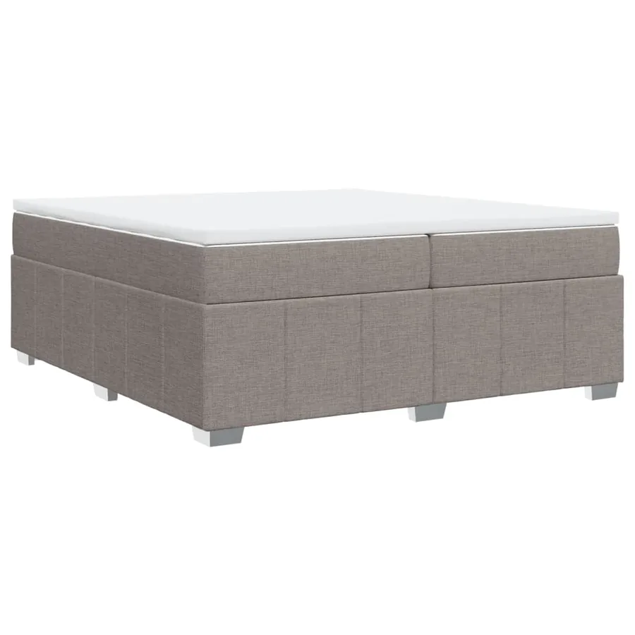 Sommier à lattes de lit avec matelas Taupe 200x200 cm Tissu - 9