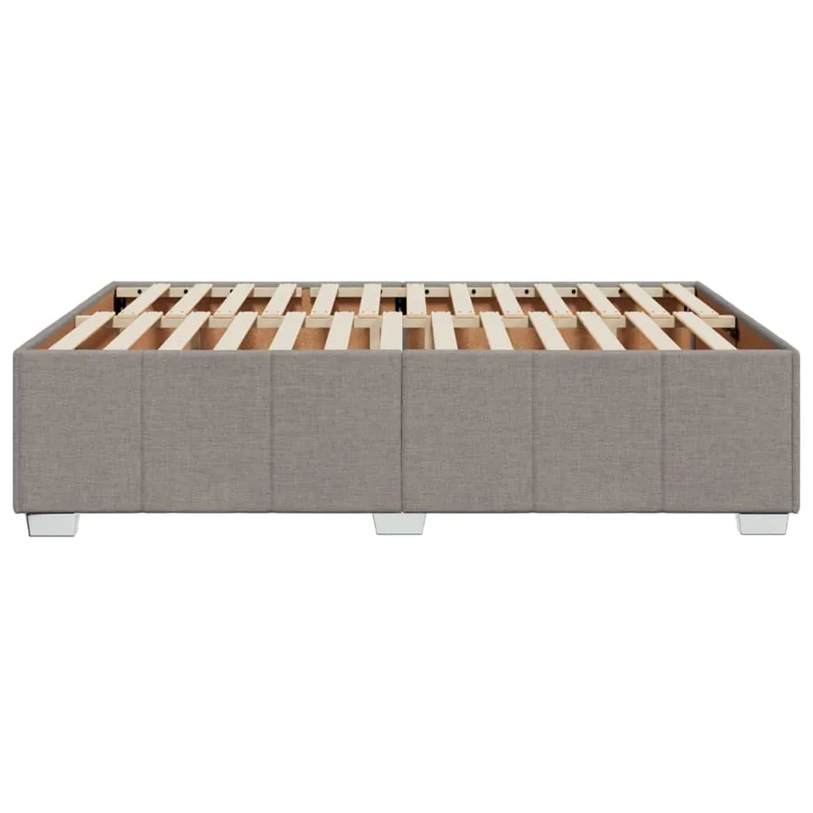 Cadre de lit sans matelas taupe 140x200 cm tissu - 5