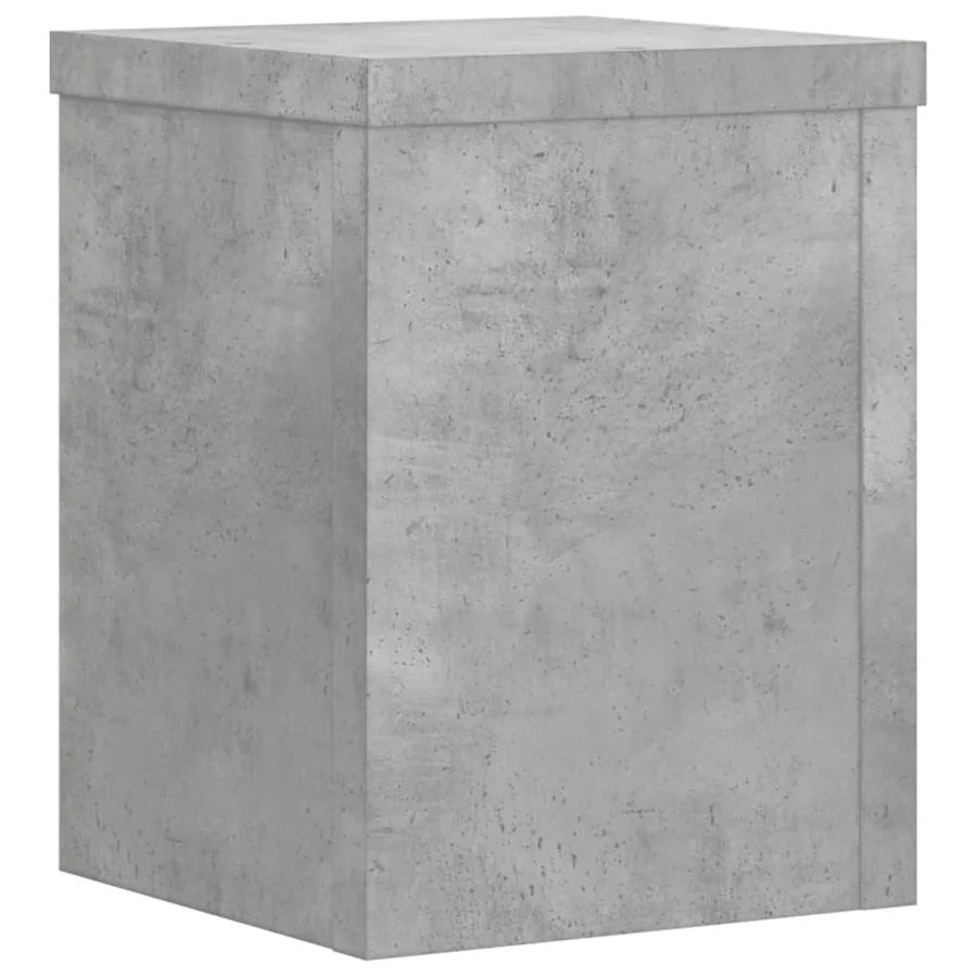 Supports pour plantes 2 pcs gris béton bois d'ingénierie - 3