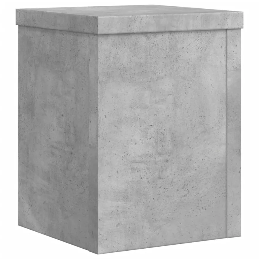 Supports pour plantes 2 pcs gris béton bois d'ingénierie - 5