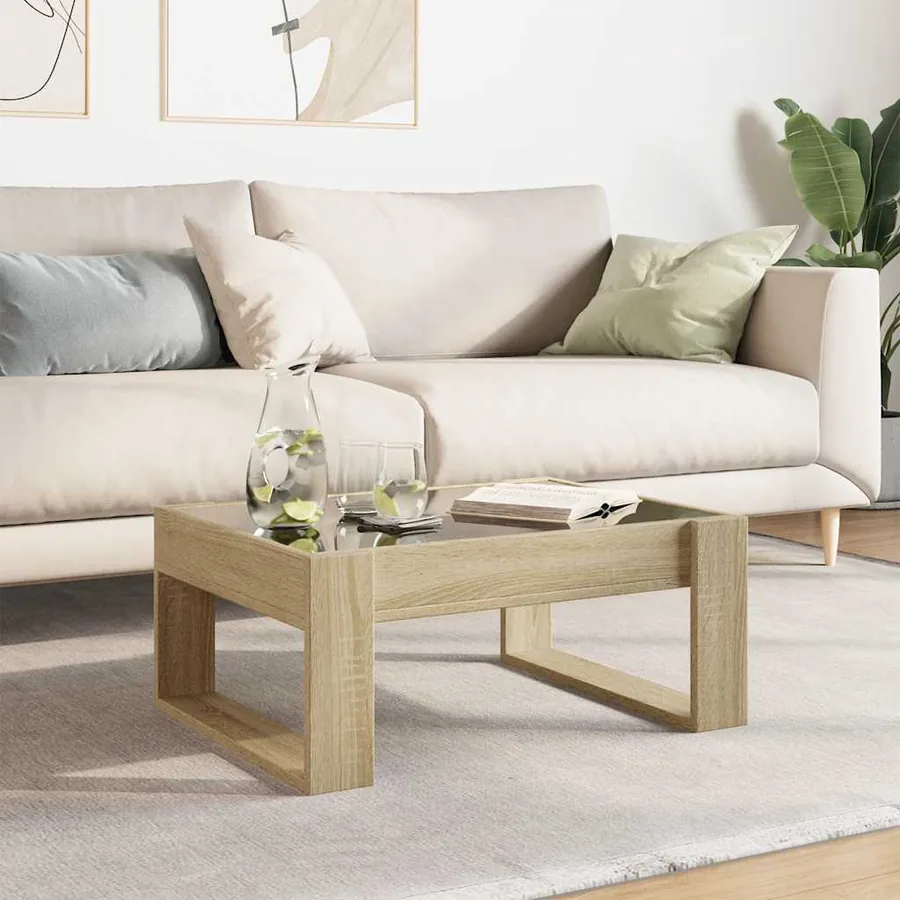 Table basse avec LED infini chêne sonoma 70x53x30 cm - 4