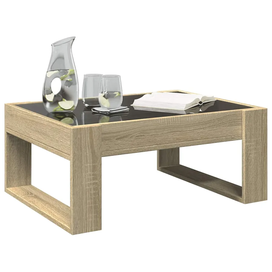 Table basse avec LED infini chêne sonoma 70x53x30 cm - 5