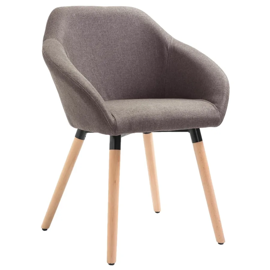 Chaises à manger lot de 6 taupe tissu - 3