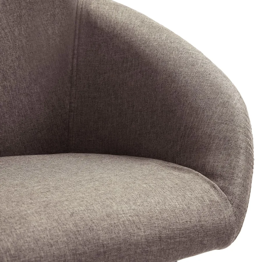 Chaises à manger lot de 6 taupe tissu - 7