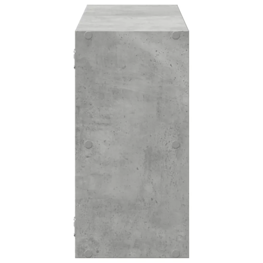 Étagère murale gris béton 100x25x50 cm bois d'ingénierie - 5