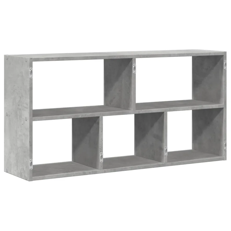 Étagère murale gris béton 100x25x50 cm bois d'ingénierie - 6