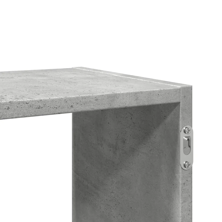 Étagère murale gris béton 100x25x50 cm bois d'ingénierie - 9