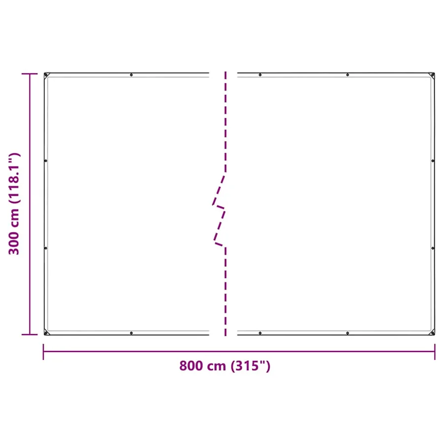 Couverture végétale avec œillets 3x8 m PVC - 10