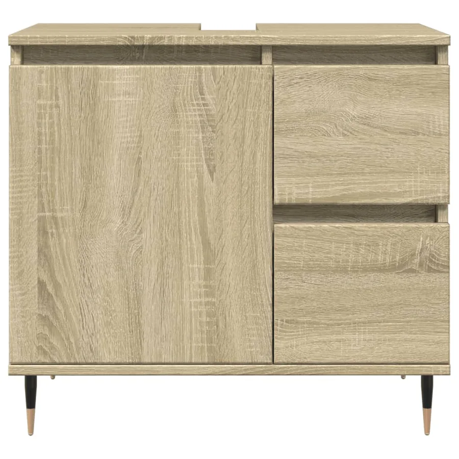 Ensemble de meubles de salle de bain 3 pcs chêne sonoma - 9