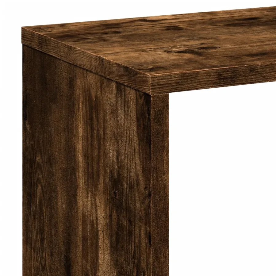 Étagère séparatrice de pièce chêne fumé 67x25x161,5 cm - 9