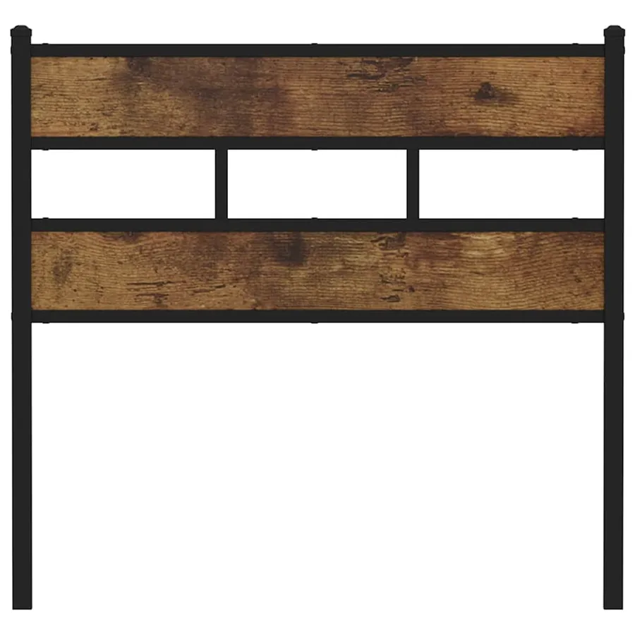 Tête de lit de remplacement chêne fumé 80 cm fer et bois d'ingénierie - 3