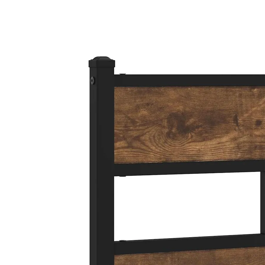 Tête de lit de remplacement chêne fumé 80 cm fer et bois d'ingénierie - 5