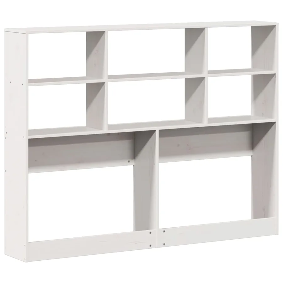 Tête de lit avec rangement blanc 140 cm bois massif de pin - 6