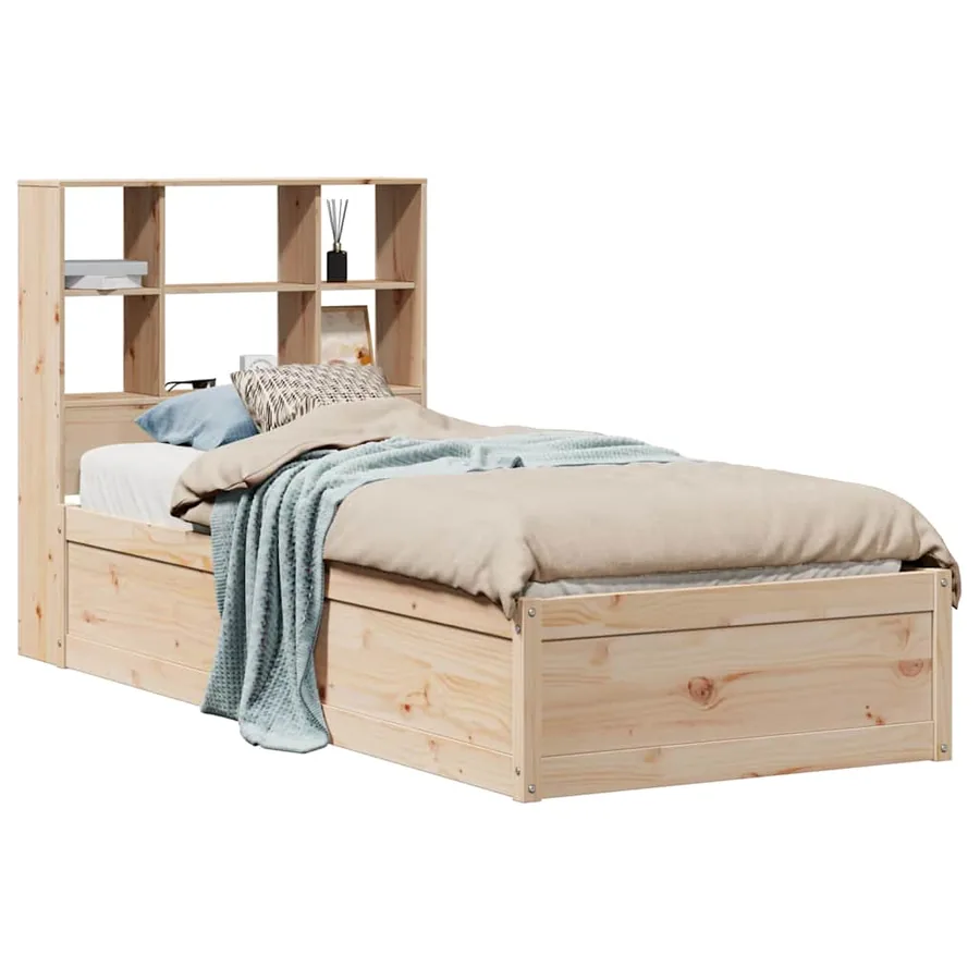 Cadre de lit sans matelas 90x200 cm bois de pin massif - 2