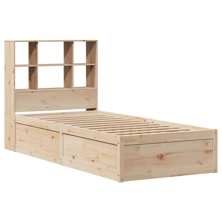 Cadre de lit sans matelas 90x200 cm bois de pin massif - 3