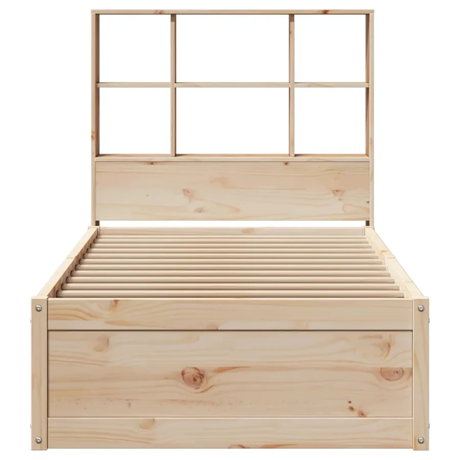 Cadre de lit sans matelas 90x200 cm bois de pin massif - 4