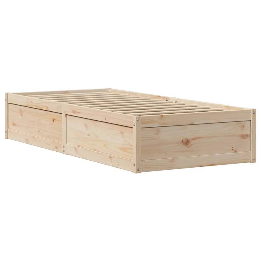 Cadre de lit sans matelas 90x200 cm bois de pin massif - 5