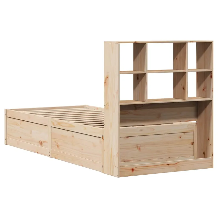 Cadre de lit sans matelas 90x200 cm bois de pin massif - 7