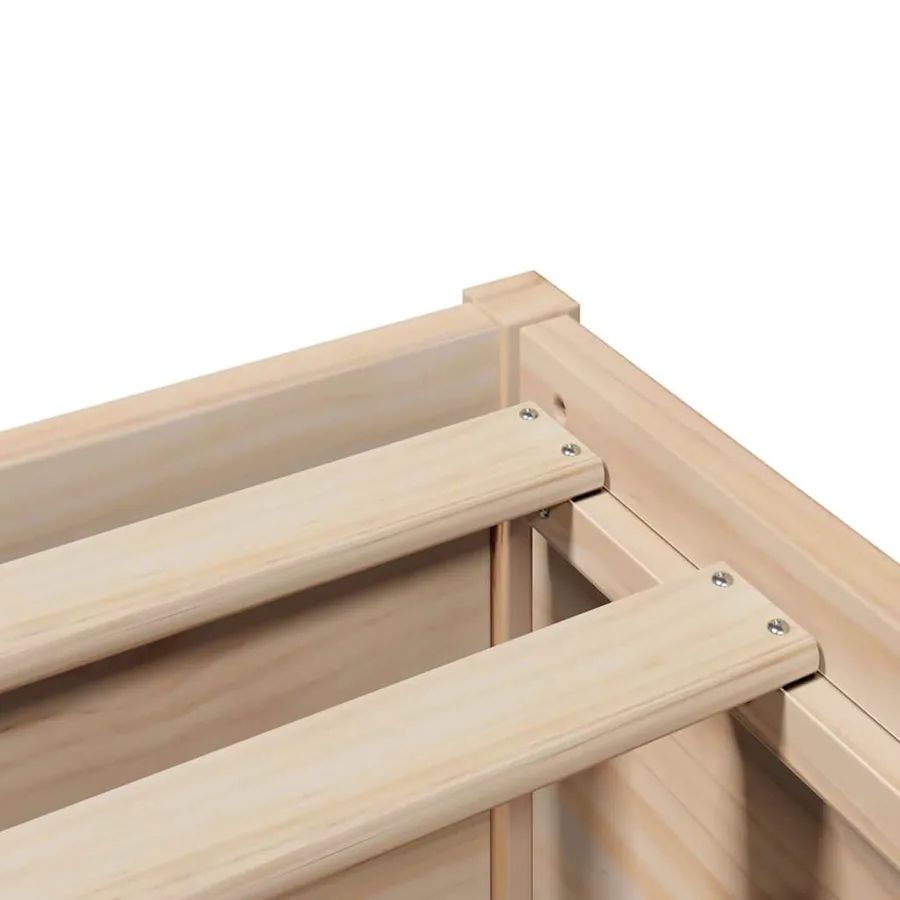 Cadre de lit sans matelas 90x200 cm bois de pin massif - 9