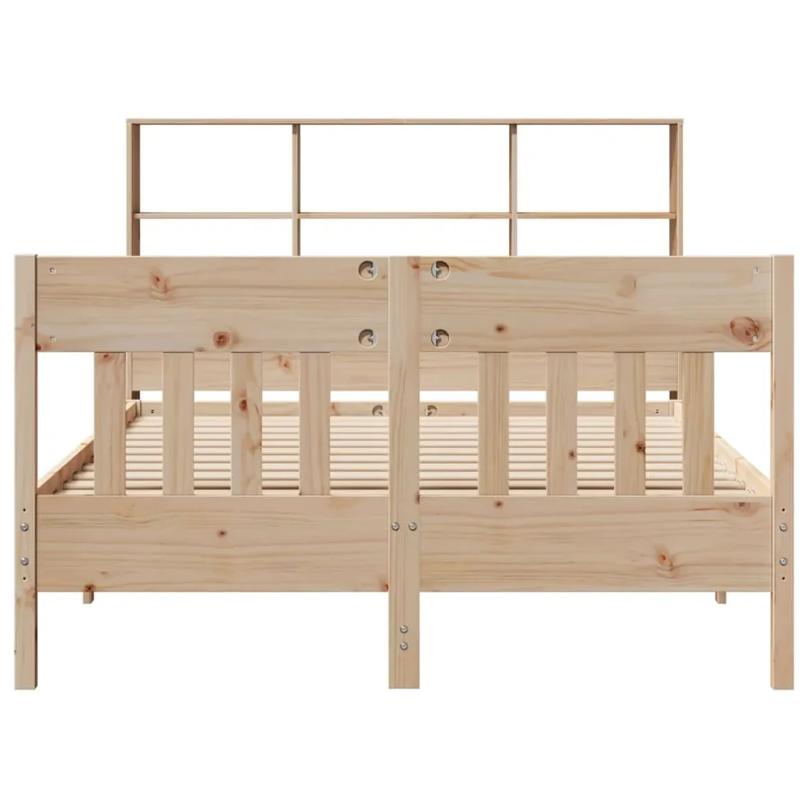 Cadre de lit sans matelas 140x190 cm bois de pin massif - 4