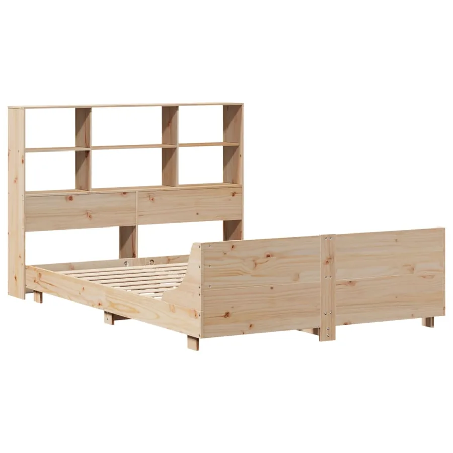 Cadre de lit sans matelas 140x190 cm bois de pin massif - 3