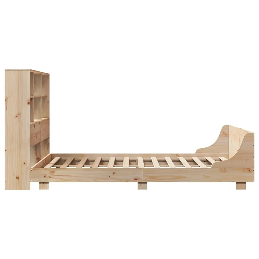 Cadre de lit sans matelas 140x190 cm bois de pin massif - 7