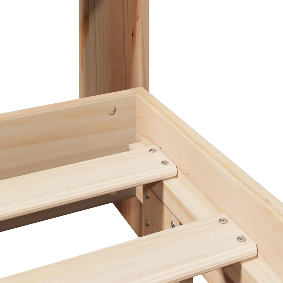 Cadre de lit sans matelas 140x190 cm bois de pin massif - 9