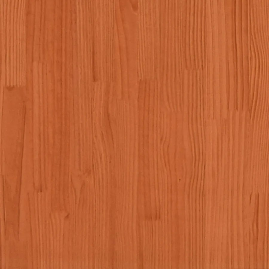 Lit bibliothèque sans matelas cire marron 75x190 cm bois massif - 11