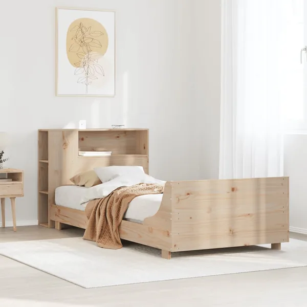Cadre de lit sans matelas 90x190 cm bois de pin massif