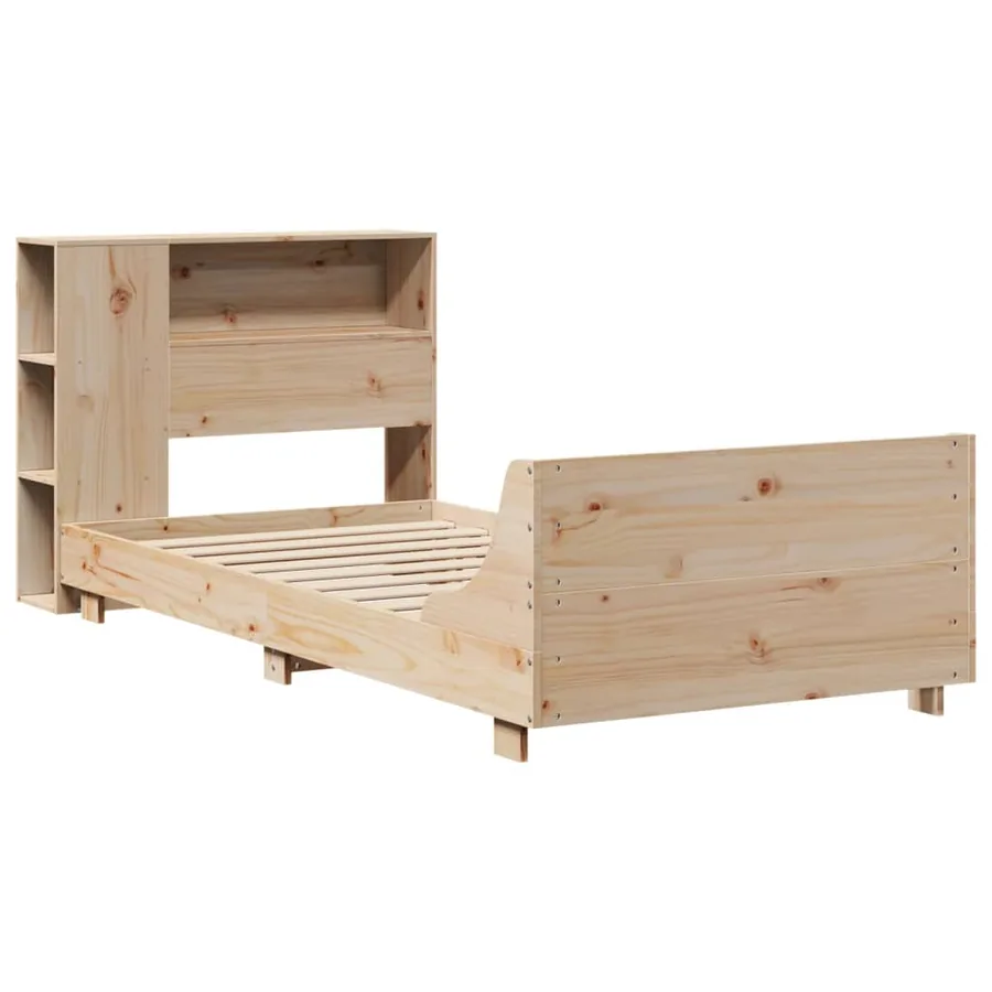 Cadre de lit sans matelas 90x190 cm bois de pin massif - 3