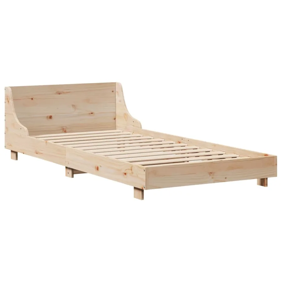 Cadre de lit sans matelas 90x190 cm bois de pin massif - 5