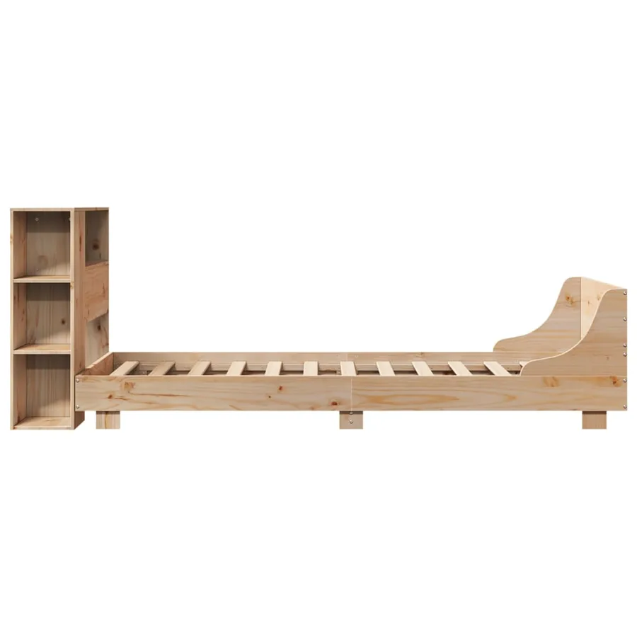 Cadre de lit sans matelas 90x190 cm bois de pin massif - 7