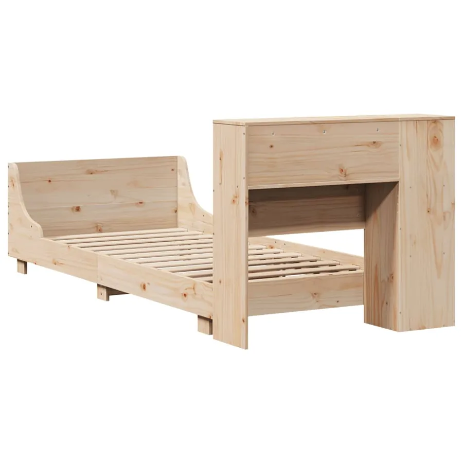 Cadre de lit sans matelas 90x190 cm bois de pin massif - 8
