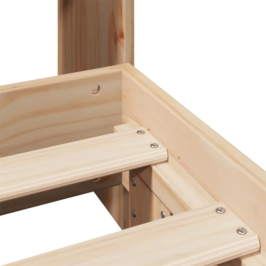 Cadre de lit sans matelas 90x190 cm bois de pin massif - 9