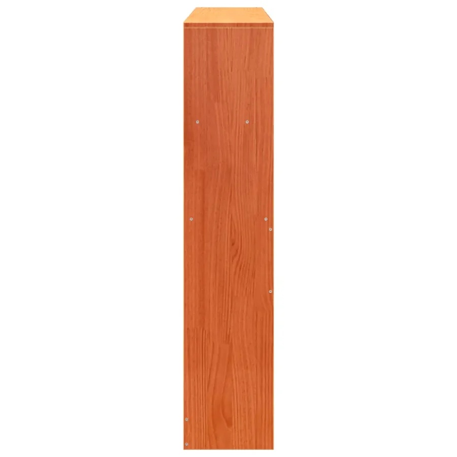 Tête de lit avec rangement cire marron 120cm bois massif de pin - 5
