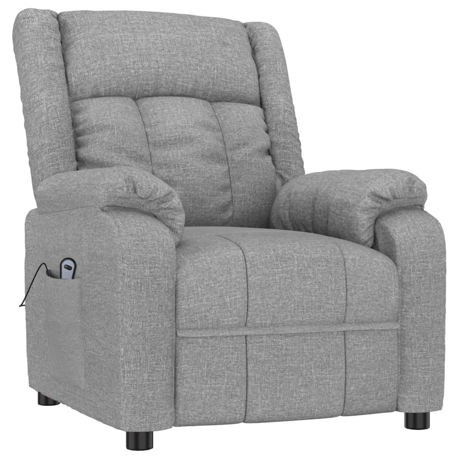 Fauteuil inclinable électrique Gris clair Tissu - 3