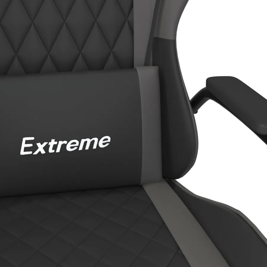 Chaise de jeu Noir et gris Similicuir - 11